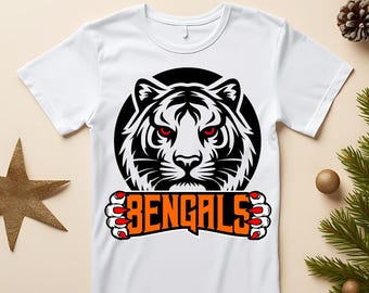 Bengals Tiger Graphic, Cut File (SVG, PNG, EPS)