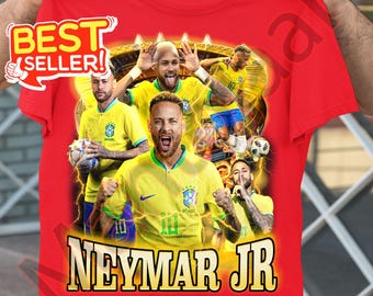 Neymar Jr Tshirt Design PNG Instant Download, Neymar Jr Graphic Tees Design, voetbal DTG/DTF-overdracht, voetbalshirt Design