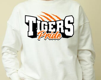 Tigers Pride SVG, Tigers Head Silhouette Cut File (Digital Download)