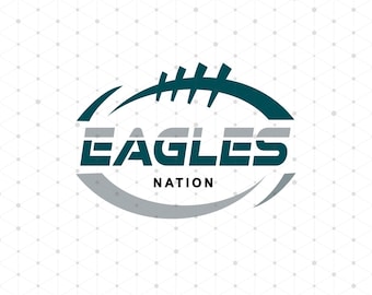 Eagles Nation Logo SVG, Fußball Clipart für Cricut, Sublimation Png / Eps / Dxf