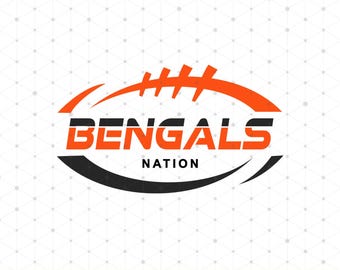 Bengals Nation SVG Logo, Cricut Cut Files (Digital Download)