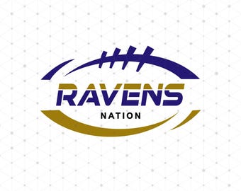 Ravens Nation Logo Svg, Football Clipart for Cricut, Sublimation Png/Eps/Dxf