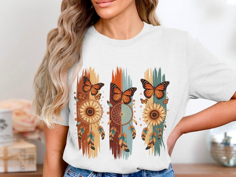 Boho Butterfly Graphic Tee or Sweatshirt