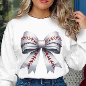 Baseball Bow PNG Digital Download, Printable Baseball Bow Clipart, MLB ...