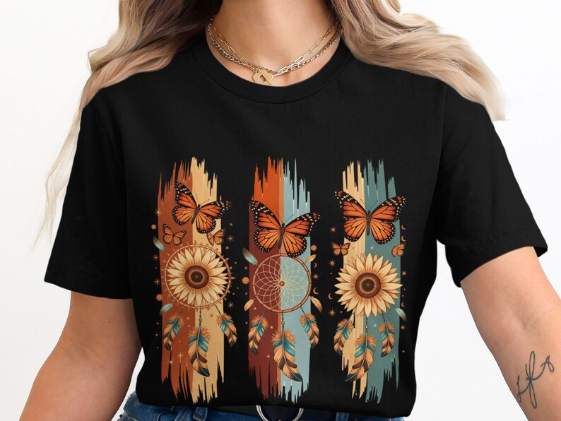 Boho Butterfly Graphic Tee or Sweatshirt main image 1