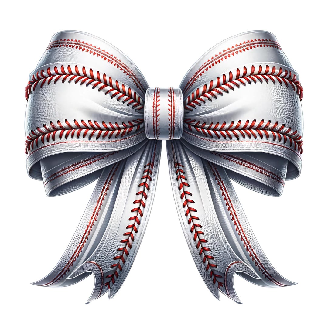 Baseball Bow Clipart, Digital Download Bow, Sports Bow Graphic ...