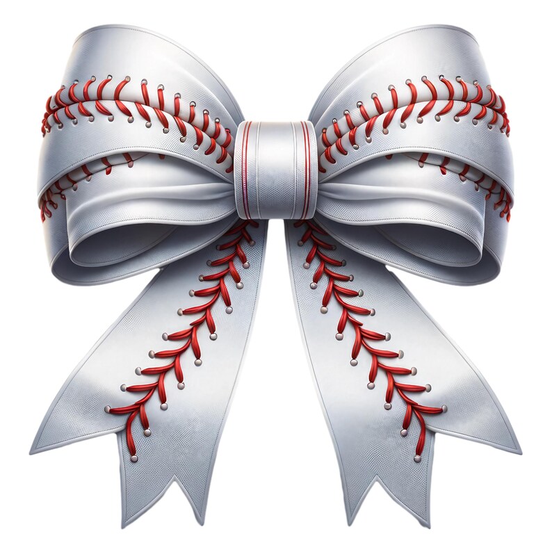 Baseball Bow PNG Digital Download, Printable Baseball Bow Clipart, MLB ...