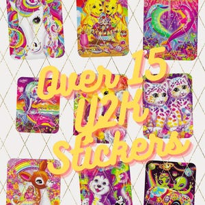 Lisa Frank Neon Animals Digital Stickers for Cricut, Silhouette, stickermaking, etc...
