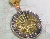 Uruguay, Authentic Coin Necklace Grace and Power Cougar - Puma - Protected Species - Wild and Free - Wildlife - Big Cats