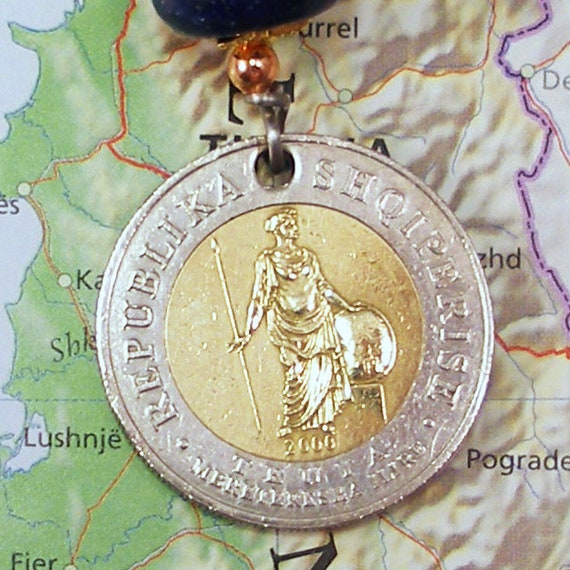 Albania Authentic Coin Necklace Teuta 