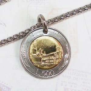 Italy, Vintage Coin Bracelet - That&#39;s Amore - Valentine&#39;s Day -Romance - Forever Love - Roma Italia - Napoli - Italian Coin - World Traveler
