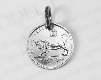 Israel, Vintage Coin Charm - Lion of Megiddo - A Little Something Special Gift - SMALL Coin - Tribe of Judah - Judaica - Lion - Archeology