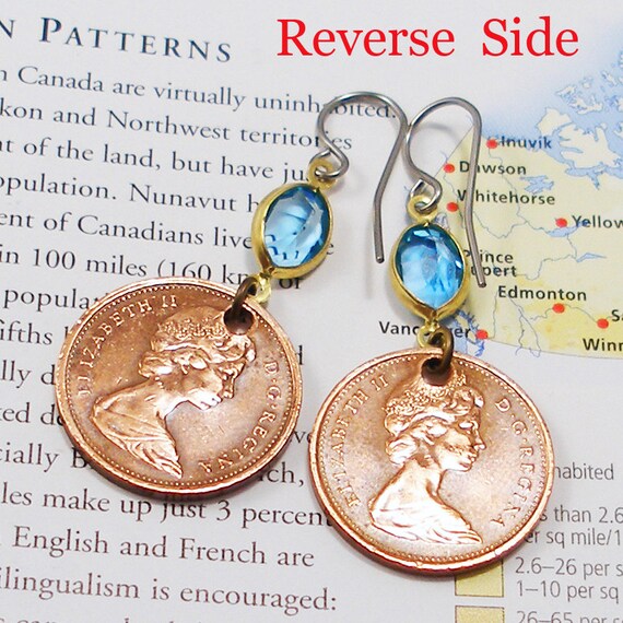 Canada Vintage Coin Earrings Peace Doves 1 Cent Dove Etsy