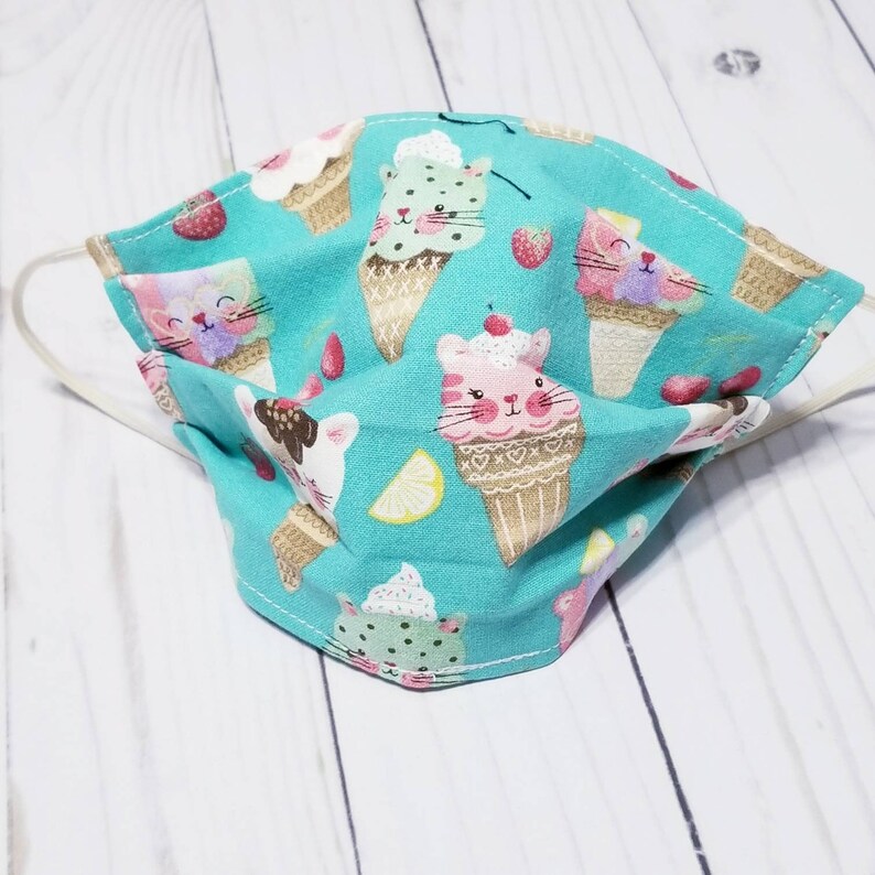 Kitty face mask ice cream face mask with filter pocket Etsy