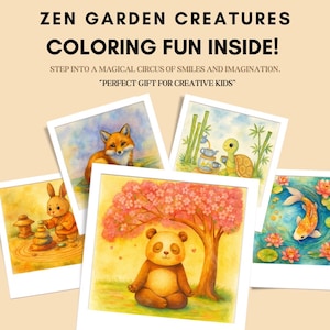 Zen Garden Animal Coloring Book: Relaxing Printable Pages (PDF Download