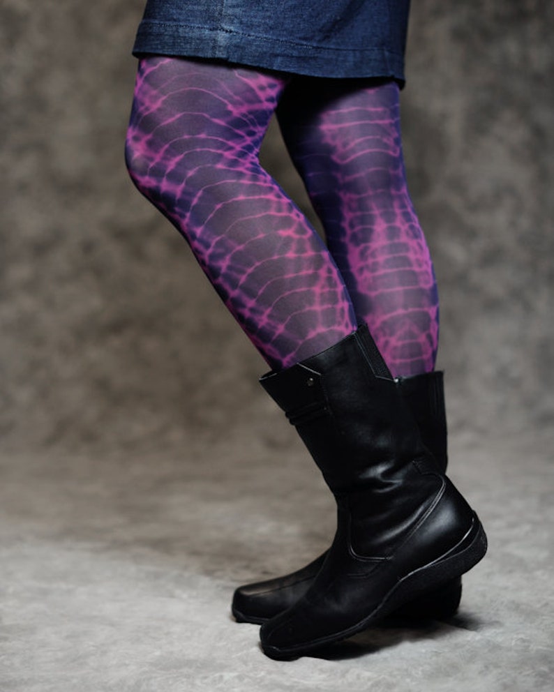 Tiedye Legwear Hand Dyed Tights Shibori Tights Tiedye Etsy