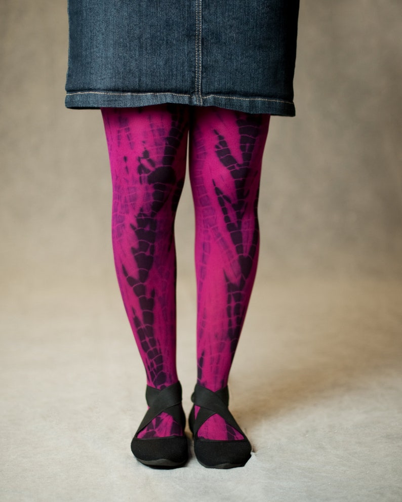 Tiedye Legwear Hand Dyed Tights Shibori Tights Tiedye Etsy