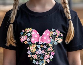 Disney Flower Mickey Minnie Shirt, Disney Garden Festival Shirt, Mickey Minnie Head Shirt, Floral Disney Shirt, Floral Disneyland Tee 362835