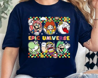 Retro Super Mario Squad Shirt, Epic Universe Mario Shirt, Mario and Friends Shirt, Universal Epic Universe Shirt 363422