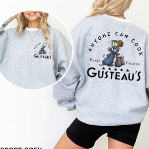Disney Ratatouille Sweatshirt, Disney Cute Mouse Sweatshirt, Chef Remy Hoodie, Pixar Ratatouille Crewneck, Remy Gusteau&#39;s Sweatshirt 363011