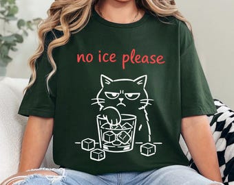Camiseta política "No Ice Please", camiseta retro con estampado político "No Ice Please", camiseta con mensaje de justicia, ropa para manifestaciones activistas 366004