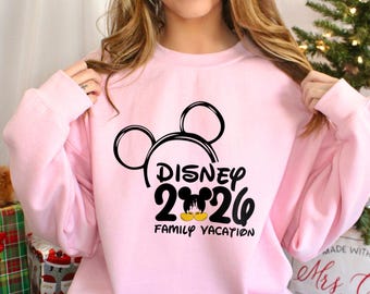 Disney Family Sweatshirt 2026, Disney Vacation Group Sweatshirt, Disneyworld Hoodie, Disney Family Trip Crewneck, Disney Sweatshirt 362630