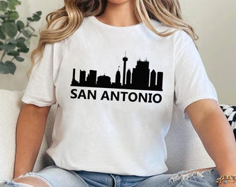 Camiseta de San Antonio, Camiseta Orgullo de la Ciudad, Camiseta del horizonte de San Antonio, Texas, Camiseta de la ciudad de Texas, Camiseta Panorama de la ciudad de San Antonio 364601