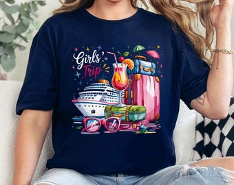 Girls Trip Cruise Shirt, 2026 Vacation Shirt, Tropical Beach Bachelorette Trip Tee, Girls Crew Matching Shirt, Girls Cruise Shirt 365020
