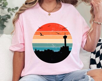Camiseta arcoíris de San Antonio, Camiseta colorida del orgullo de la ciudad, Camiseta del horizonte de San Antonio, Texas, Camiseta de la ciudad de Texas, Camiseta panorámica de San Antonio 364603