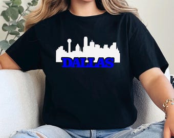 Dallas Panorama Shirt, Colorful City Pride Shirt, Dallas Texas Rainbow Skyline Shirt, Dallas Panorama Shirt 364595