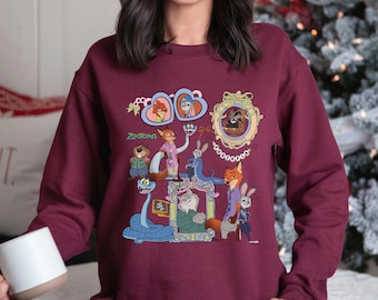 Coquette Mirror Zootopia Sweatshirt, Judy Hopps Nick Wilde Sweatshirt, Welcome To Zootopia Disney Hoodie, Locket Zootopia Crewneck 364506