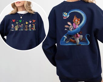 Disney Zootopia Characters Sweatshirt, Nick Wilde Judy Hopps Sweatshirt, Disney Family Trip Hoodie, Zootopia Mickey Balloons Crewneck 364476