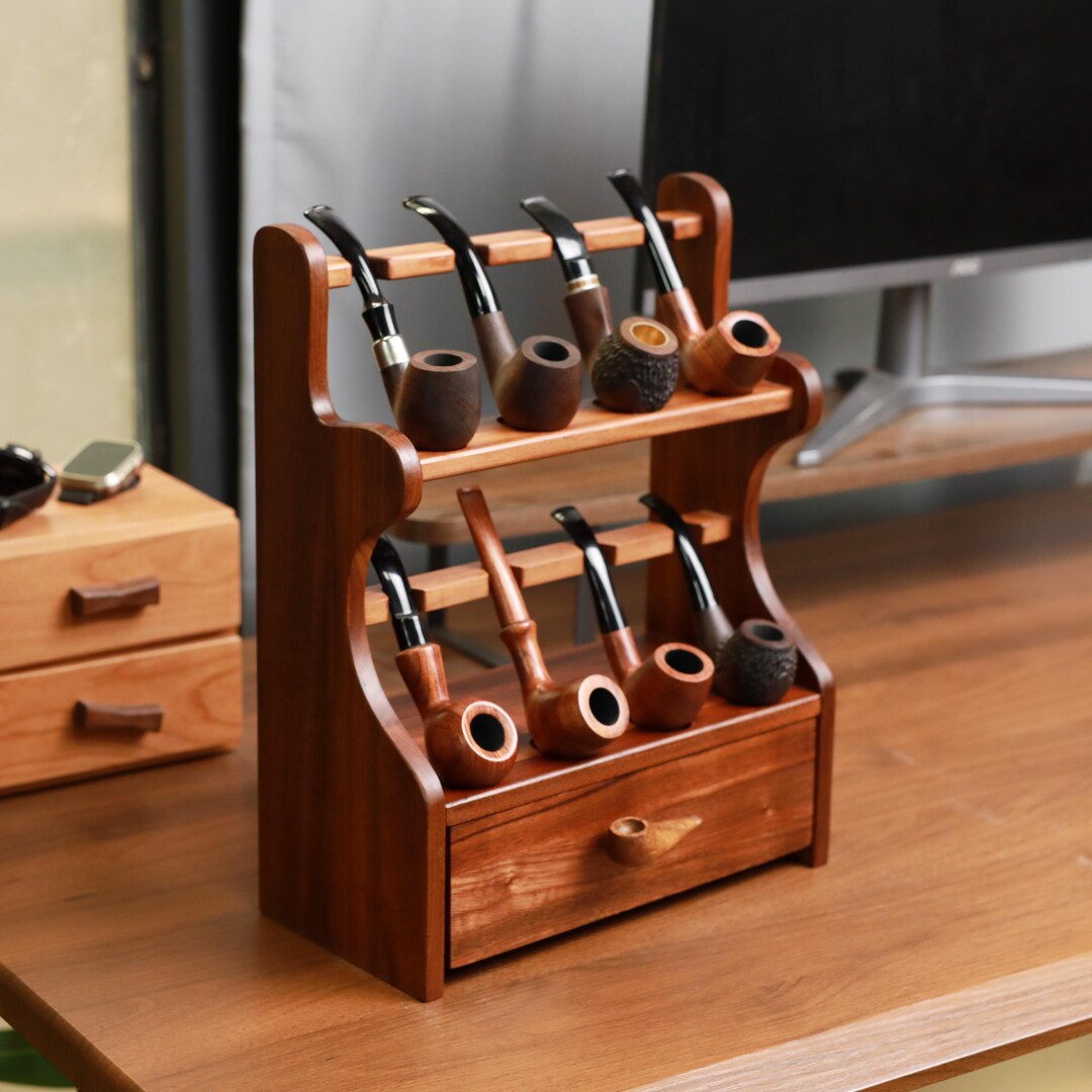 Handmade Walnut Cigar Storage Rack, Solid Wood Cigar Box Rack,exclusive ...