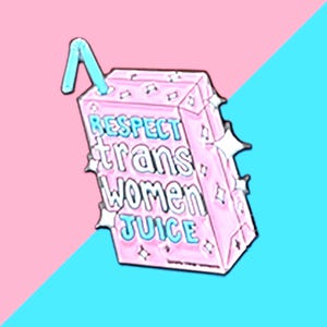 Respecteer transvrouwen emaille pins | Pin transrechten | MTF | Transvrouw | Transvrouw | Genderqueer | Enby | Geslacht niet-conform