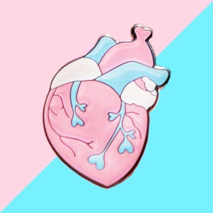 Trans Heart Enamel Pin | Trans Rights Pin | Transgender Pin | Trans Pride Pin