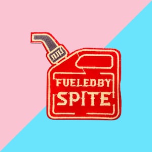 Fuelled by Spite Iron On Patch | Trans Activism Patch | Queer Punk Patch | Genderqueer Patch | Non-Binary Patch