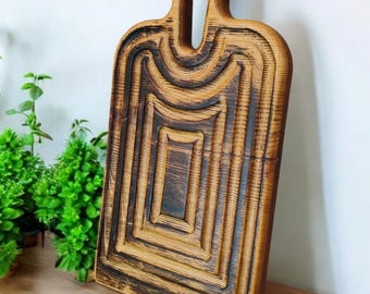 Resin solid Oak Wood cutting boards | Natural wood treated with oil | Ecological handmade product | Steak board