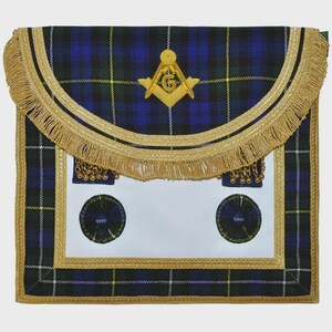 Master Mason Craft Scottish Regulation Apron - Stripped Blue