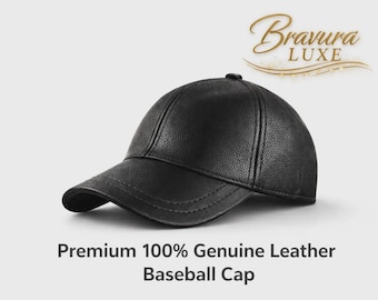 Genuine Real Leather Baseball Cap for Men & Women | 100% Leather Adjustable Brown Hat | Vintage Unisex Leather Cap | Premium Handmade Gift