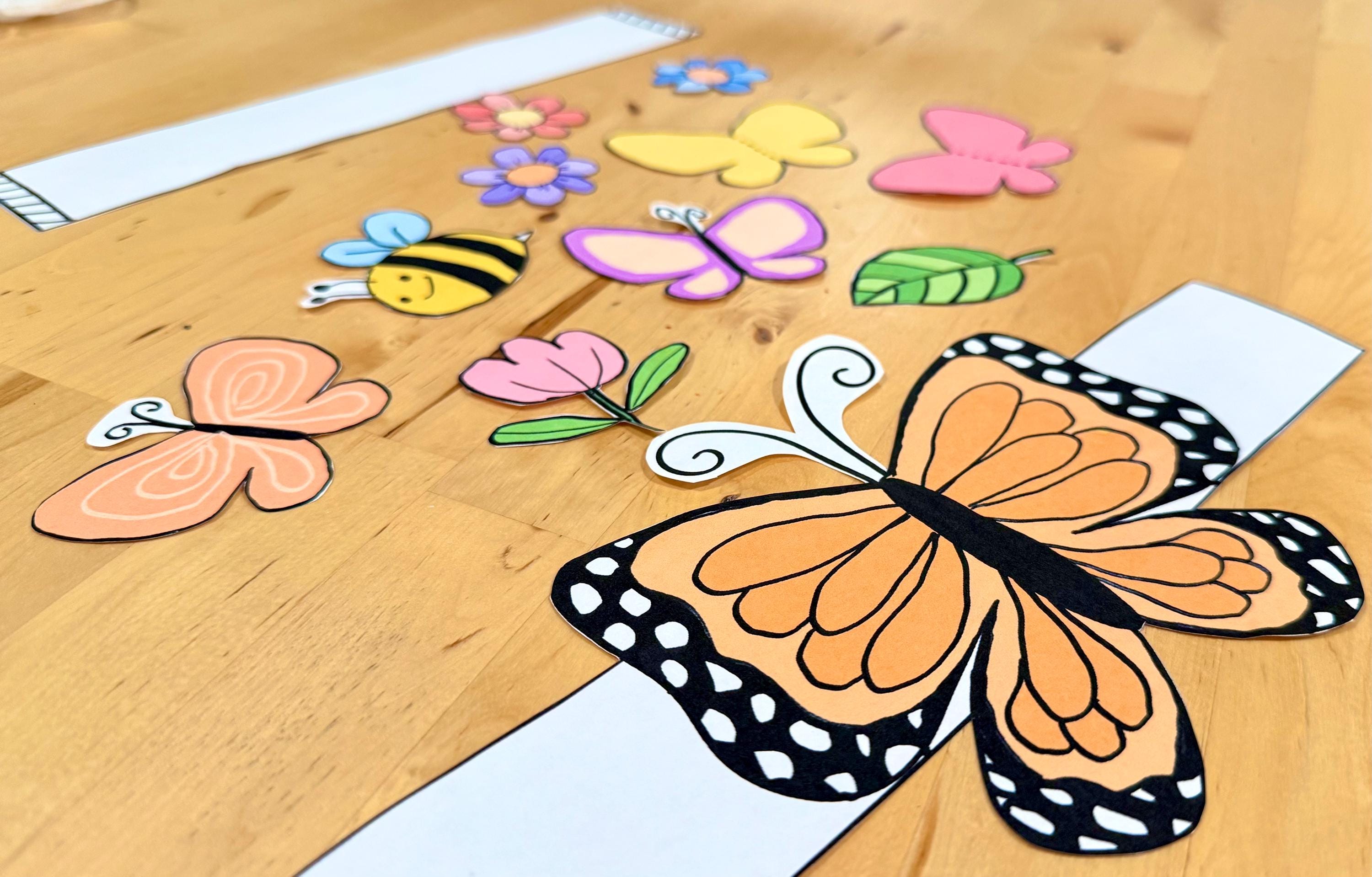DIY Butterfly Paper Crown: Printable Headband Craft for Kids (color & B ...