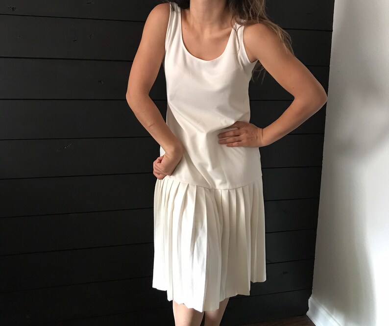 70s does 20s vintage slip dress size medium 78 drop waist dress sheer Vintage knit dress