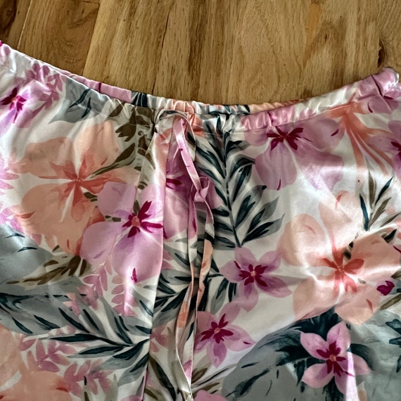 vintage 90s 00s short satin floral sleep shorts d… - image 3