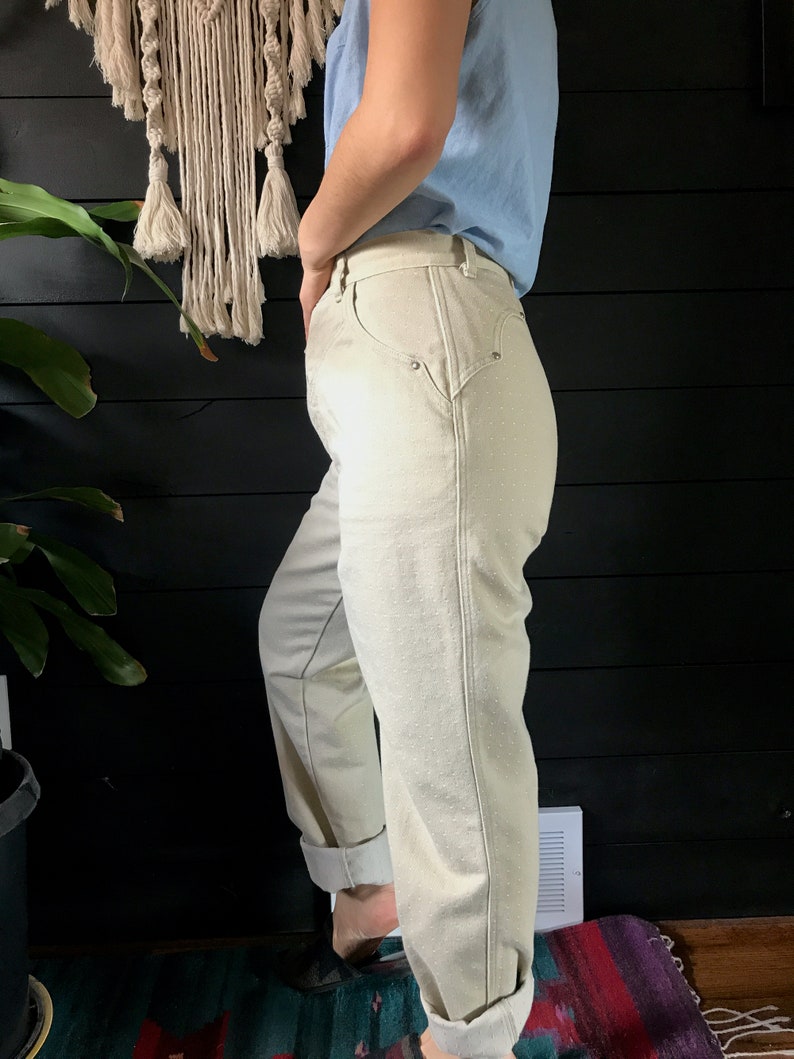 Vintage 1980s Blaze high waist beige mom jeans hillbilly | Etsy