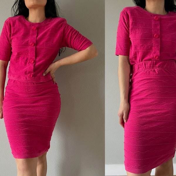 Minimalist Knit Two Piece Skirt Set