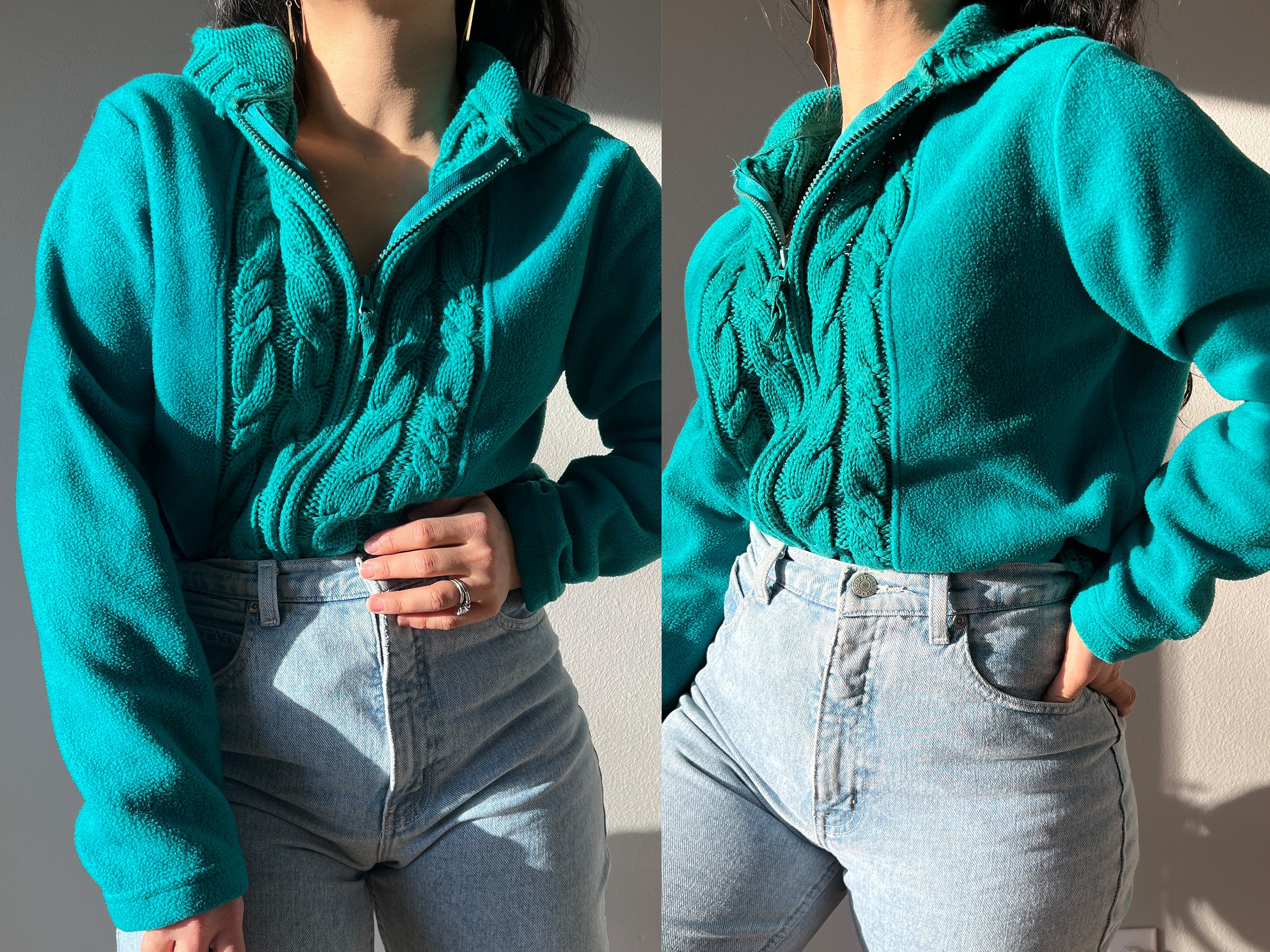 Green Drip Sweater Etsy