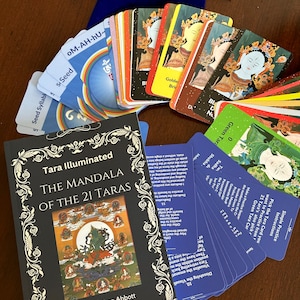 SET LIBRO E CARTE Tara Illuminated Il Mandala dei 21 Taras Libro + Mazzo Mandala di Ventuno Taras