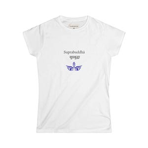 Enlightened Women&#39;s Suprabuddha Soft Style Yoga Tee, Shaiva Tantra Meditation Tshirt, Yoga Shirt, Mindfulness Top, Spiritual Clothing