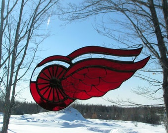 Wing lg. stained glass suncatcher