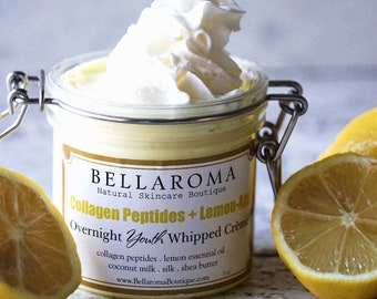 Peptídeos de colágeno + creme de limão durante a noite