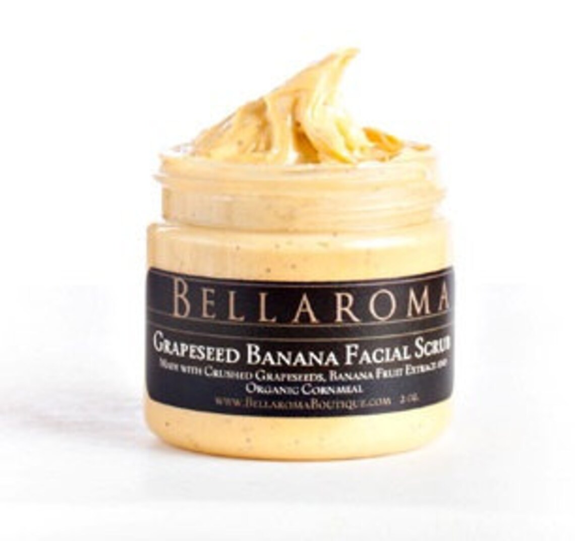 Grapeseed Banana FACIAL SCRUB As seen in GBK's 63rd Etsy
